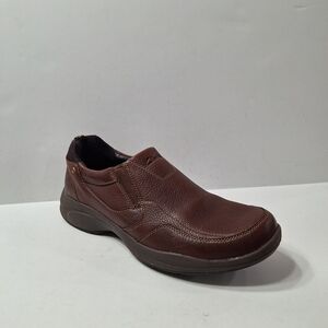 Clarks 1825 Men’s Brown Leather Classic Comfort Versatile Slip-On Loafer Size 12